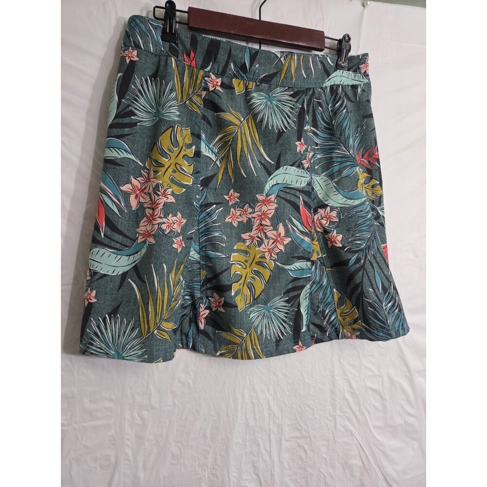 Rip Skirt Hawaiian Size Medium Floral Vintage True Wrap Length 2 Bali Jungle - Picture 5 of 9